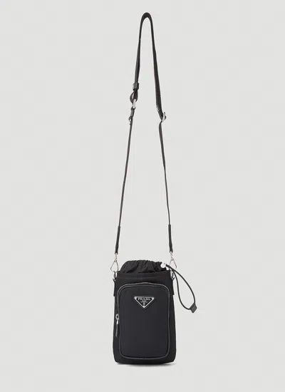 Prada Re-nylon Pouch Bag In Black