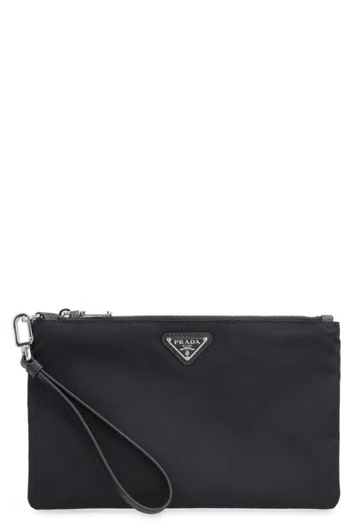 Prada Re-nylon Pouch-bag With Logo
