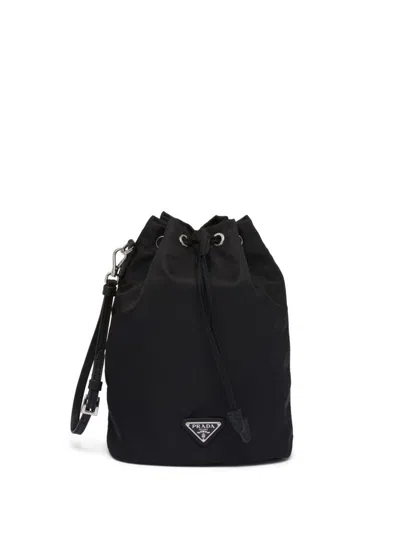 Prada Re-nylon Pouch In Black