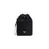 Prada Re-nylon Pouch In Black