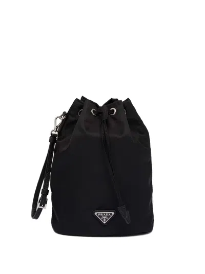 Prada Re-nylon Pouch In Black  