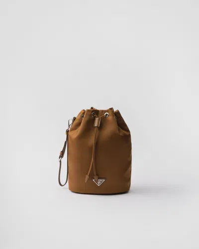 Prada Re-nylon Pouch In Brandy