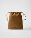 Prada Re-nylon Pouch In Brandy