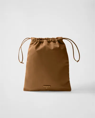 Prada Re-nylon Pouch In Brandy