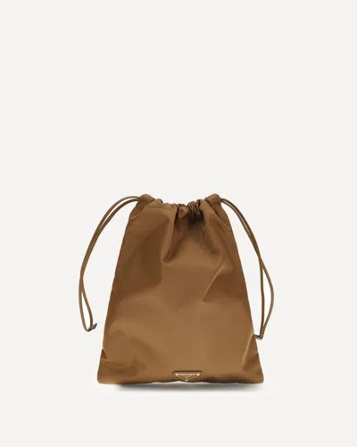 Prada Re-nylon Pouch In Brown