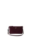 Prada Re-nylon Pouch In Burgundy