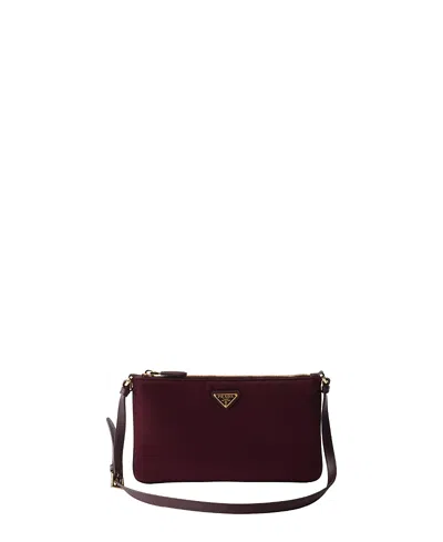 Prada Re-nylon Pouch In Burgundy