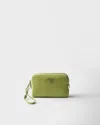 Prada Re-nylon Pouch In Lawn Green