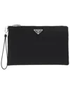 Prada Re-nylon Pouch In Nero