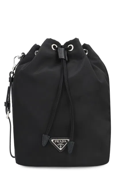 Prada Re-nylon Pouch In Nero