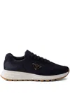 Prada Prax 01 Re-nylon And Brushed Leather Sneakers In Black