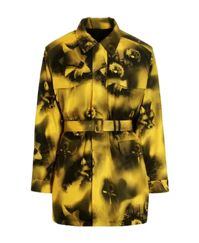PRADA RE-NYLON PRINTED PARKER DOWN JACKET
