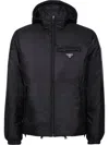 Prada Re-nylon Puffer Jacket In Blue