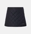 Prada Lightweight Re-nylon Miniskirt In Blue