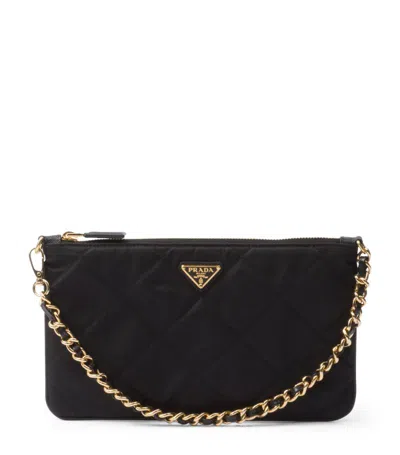 Prada Re-nylon Quilted Pouch In Black