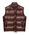 Prada Re-nylon Quilted Sleeveless Gilett In Brown