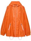 Prada Raincoat In Lightweight Re-nylon In 橘色