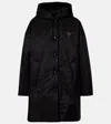 Prada Re-nylon Raincoat In Black