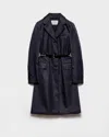 Prada Re-nylon Raincoat In Blue