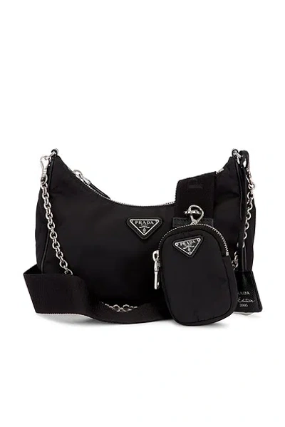 Pre-owned Prada Re-nylon Re-edition 2005 Shoulder Bag In Black