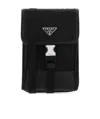 Prada Re-nylon Recycled Nylon Mobile Phone Bag In Black
