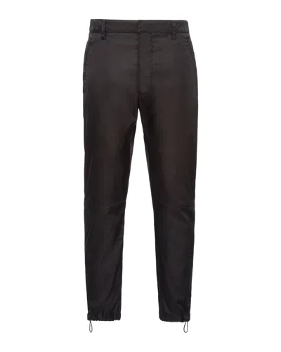 Prada Re-nylon Trousers In Black