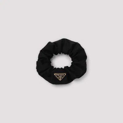 Prada Re-nylon Scrunchie In Black