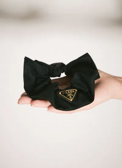 Prada Re-nylon Scrunchie In Black