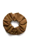 Prada Re-nylon Scrunchie In Brown