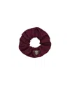 Prada Triangle-logo Scrunchie In Burgundy
