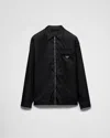 Prada Black Re-nylon Zip-up Jacket In Black