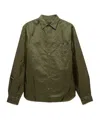 Prada Re-nylon Patch Pocket Shirt In Green