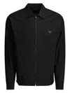 Prada Triangle-logo Jacket In Black