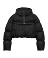 Prada Re-nylon Cropped Down Jacket In Black