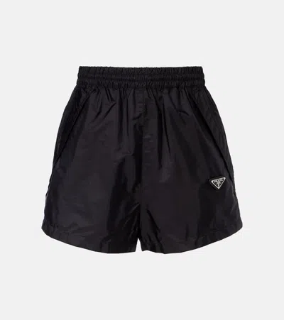 Prada Re-nylon Shorts In Black