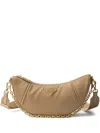 Prada Women's Beige Re-nylondemi-lune Shoulder Bag In Neutral