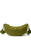Prada Womens Green Re-nylon Brand-plaque Shoulder Bag