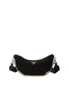 Prada Black Re-nylon Shoulder Bag In Black