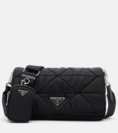 Prada Re-nylon Shoulder Bag In Black