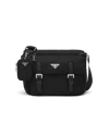 Prada Black Re-nylon Messenger Bag In Black