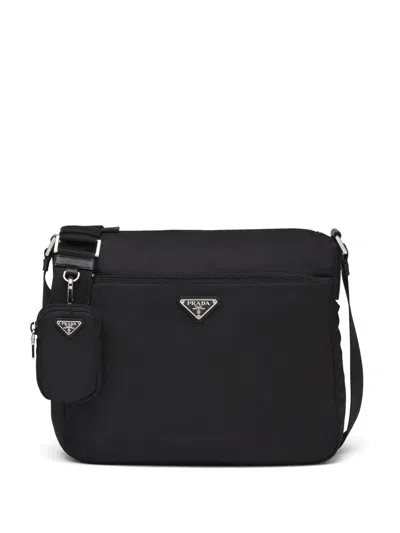 Prada Re-nylon Shoulder Bag In Black