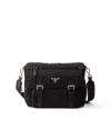 Prada Mens Black Re-nylon Brand-plaque Polyamide Shoulder Bag In Black