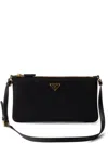 Prada Triangle-logo Shoulder Bag In Black