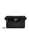 Prada Re-nylon Shoulder Bag In Black