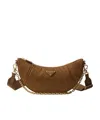Prada Womens Brown Re-nylon Brand-plaque Shoulder Bag In Brown