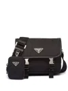 Prada Re-nylon Shoulder Bag In Black