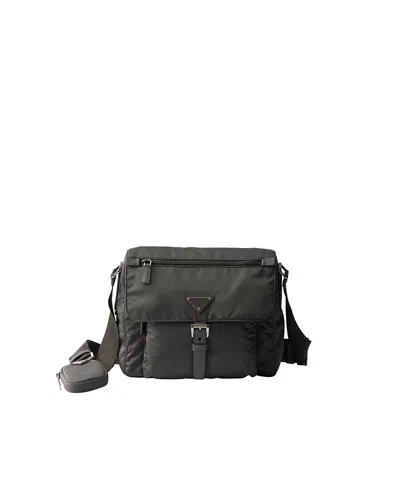 Prada Re-nylon Shoulder Bag In Gray