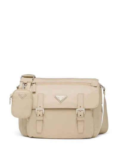 Prada Re-nylon Shoulder Bag In Neutrals