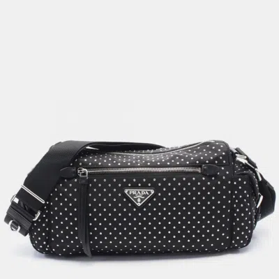 Pre-owned Prada Re-nylon Shoulder Bag Nylon Leather Black