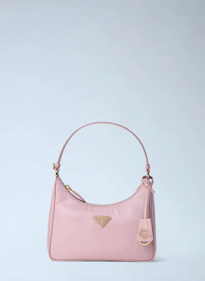 Prada Re-nylon Shoulder Bag In Pink